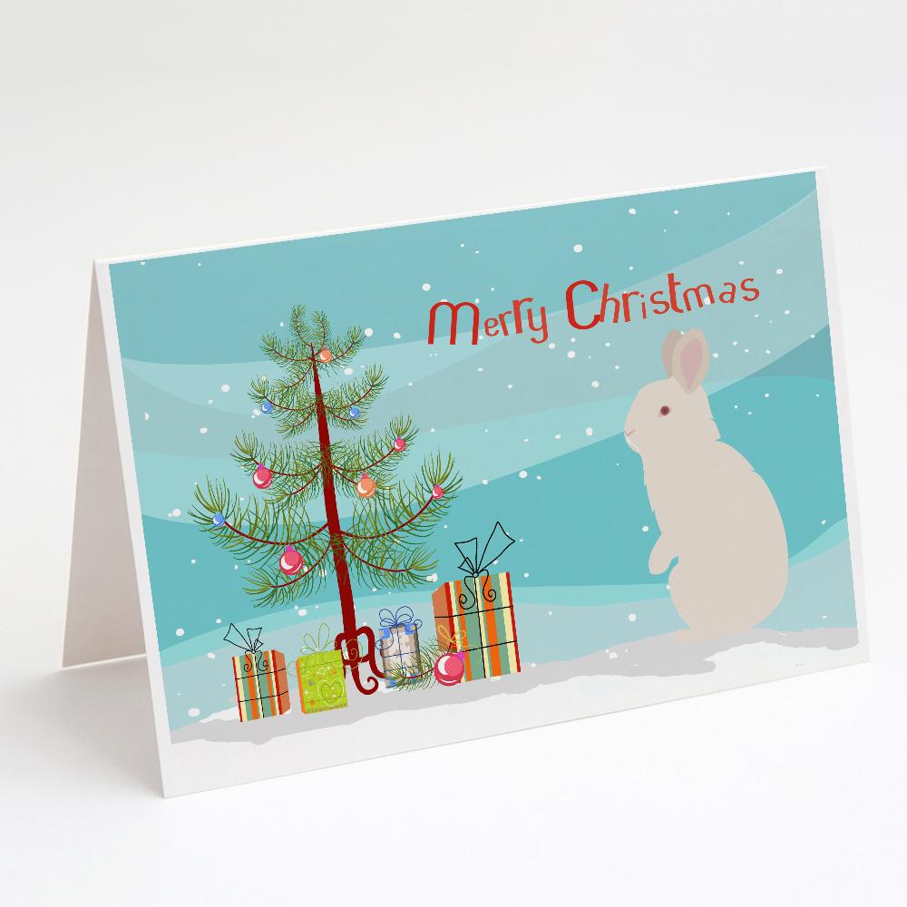 Buy this New Zealand White Rabbit Christmas Greeting Cards and Envelopes Pack of 8