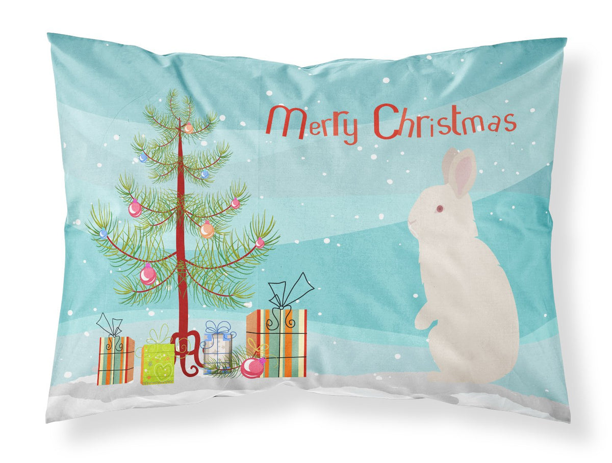 New Zealand White Rabbit Christmas Fabric Standard Pillowcase BB9332PILLOWCASE by Caroline&#39;s Treasures