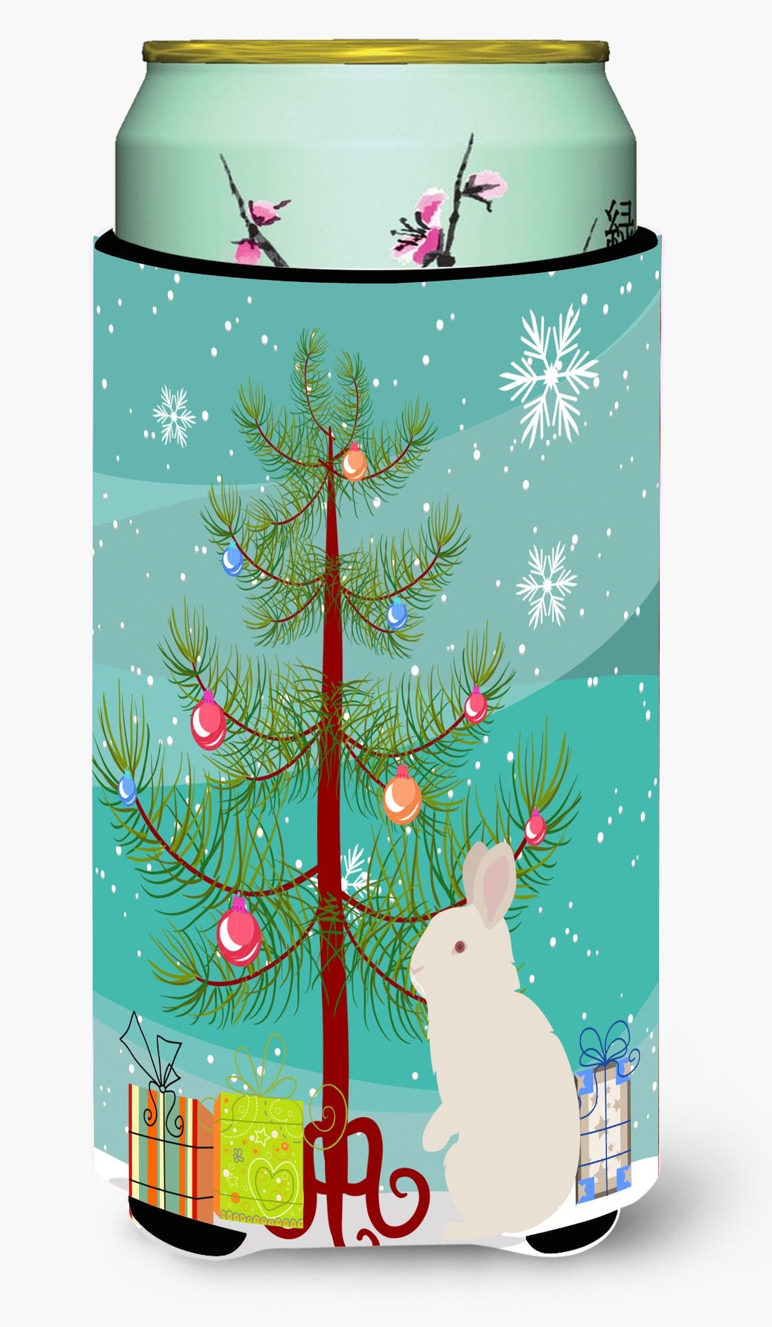 New Zealand White Rabbit Christmas Tall Boy Beverage Insulator Hugger BB9332TBC by Caroline&#39;s Treasures