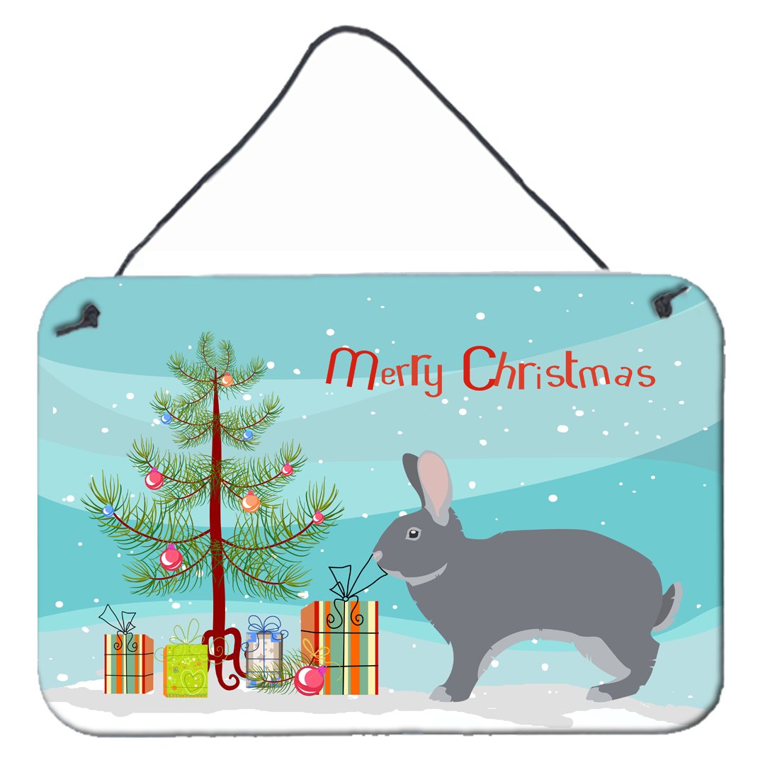 Giant Chinchilla Rabbit Christmas Wall or Door Hanging Prints BB9333DS812 by Caroline&#39;s Treasures