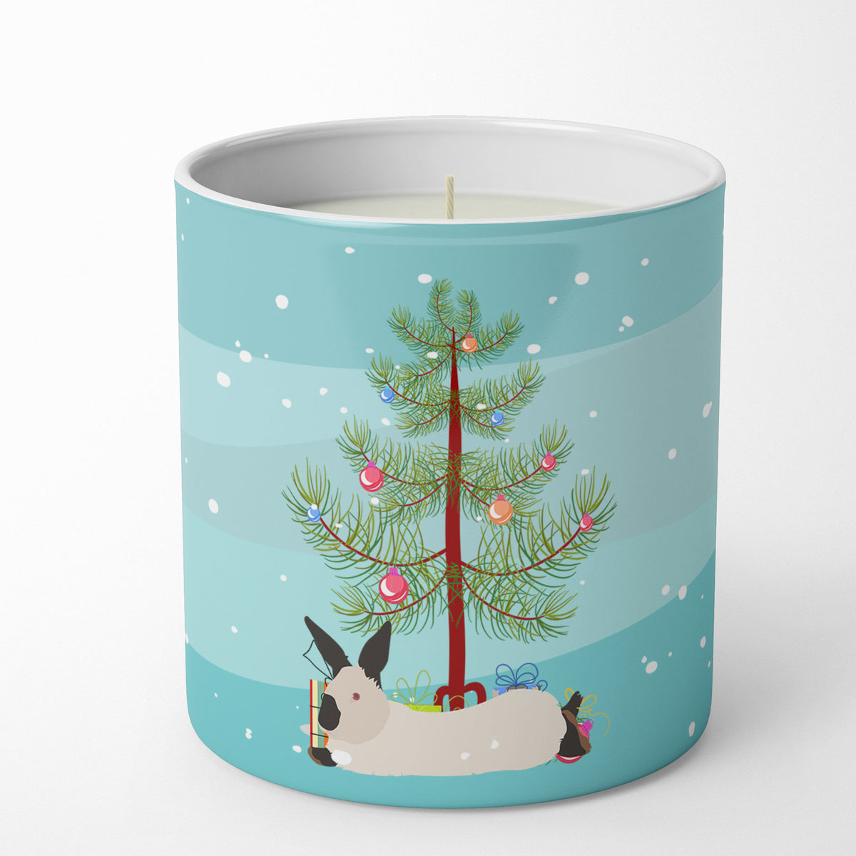 Buy this California White Rabbit Christmas 10 oz Decorative Soy Candle