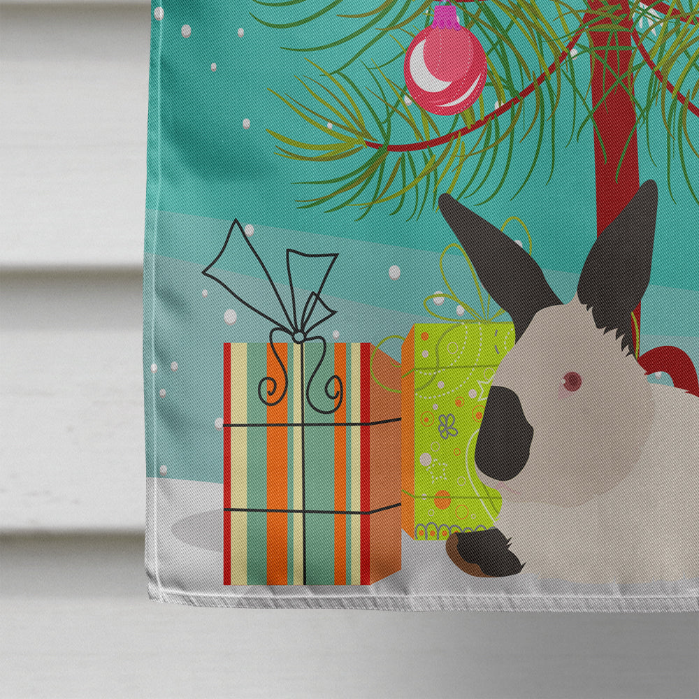 California White Rabbit Christmas Flag Canvas House Size BB9334CHF