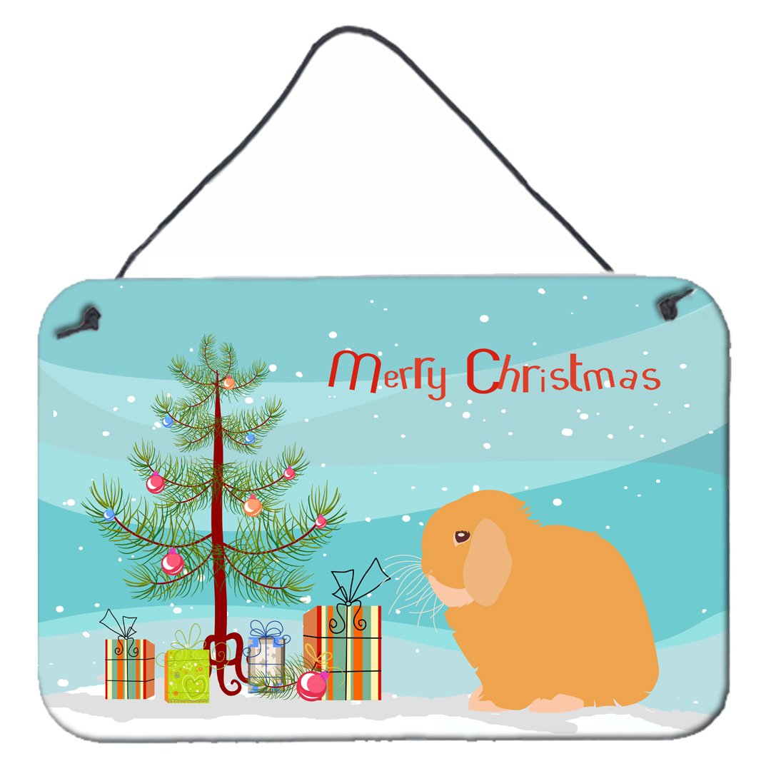 Holland Lop Rabbit Christmas Wall or Door Hanging Prints BB9335DS812 by Caroline&#39;s Treasures