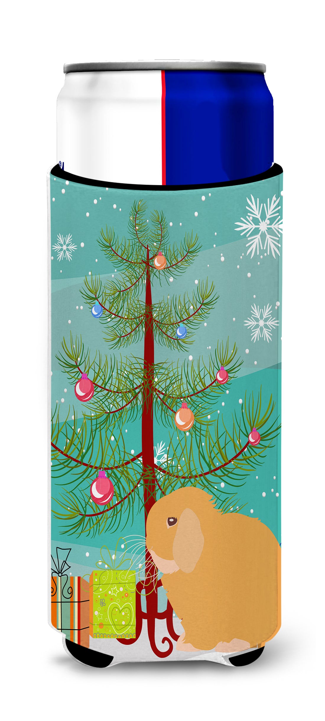 Holland Lop Rabbit Christmas  Ultra Hugger for slim cans BB9335MUK  the-store.com.