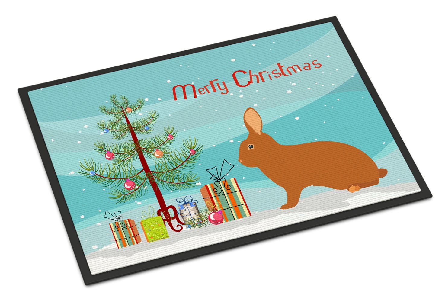 Rex Rabbit Christmas Indoor or Outdoor Mat 24x36 BB9336JMAT by Caroline's Treasures