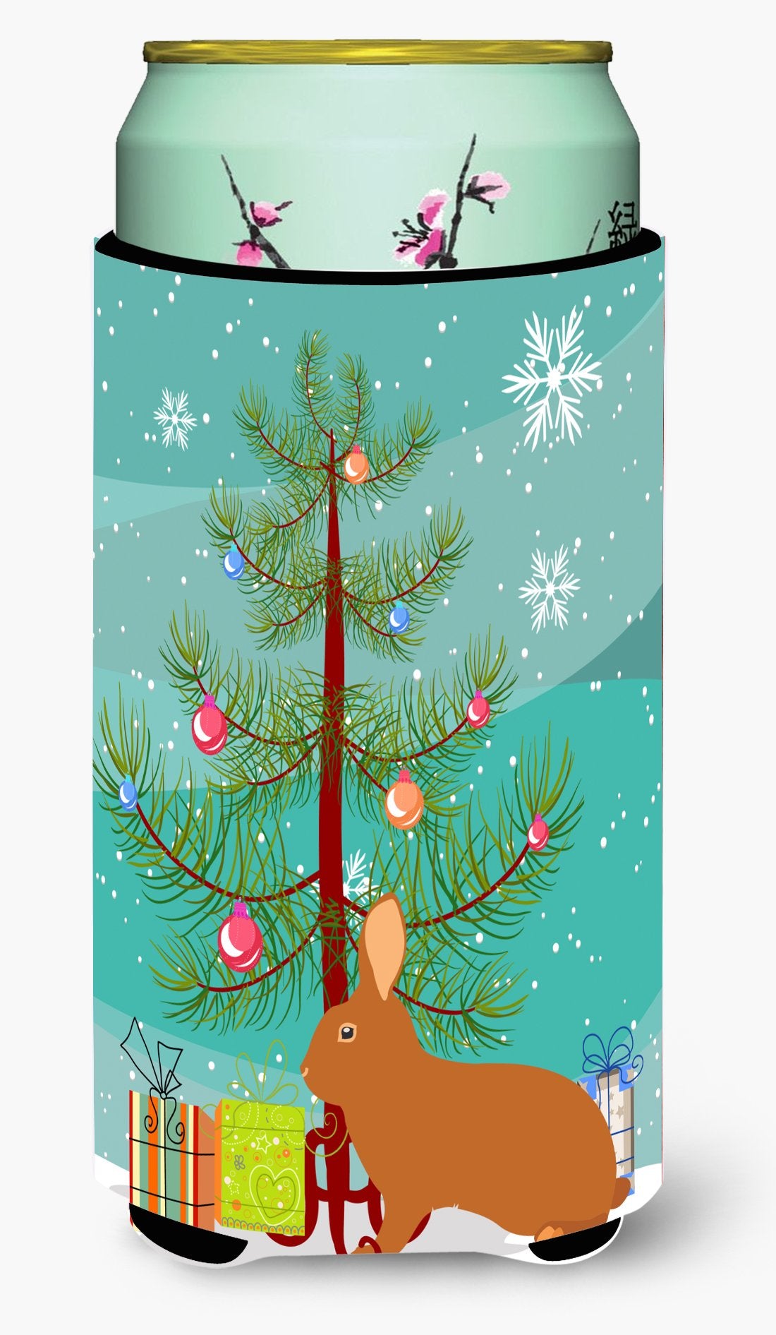 Rex Rabbit Christmas Tall Boy Beverage Insulator Hugger BB9336TBC by Caroline&#39;s Treasures