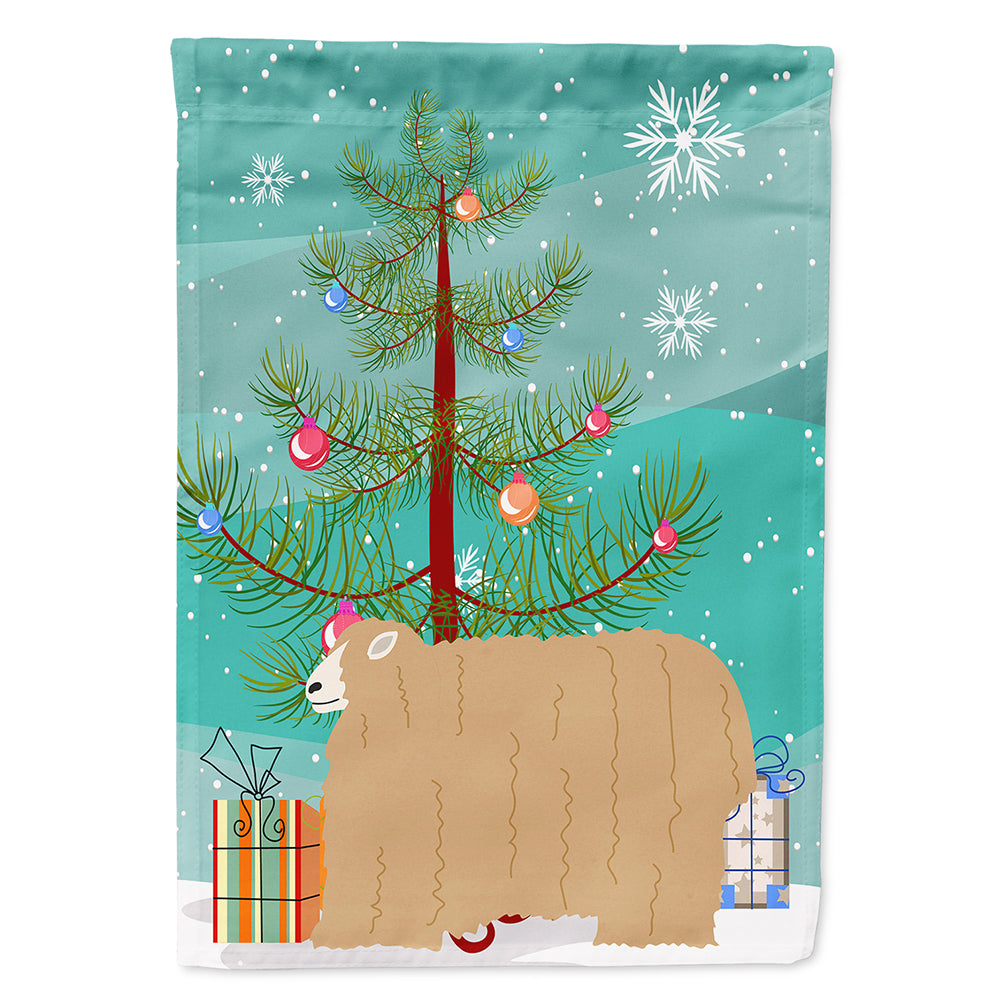 Lincoln Longwool Sheep Christmas Flag Canvas House Size BB9338CHF
