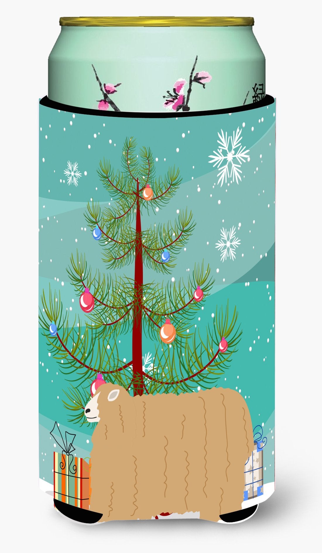 Lincoln Longwool Sheep Christmas Tall Boy Beverage Insulator Hugger BB9338TBC by Caroline&#39;s Treasures