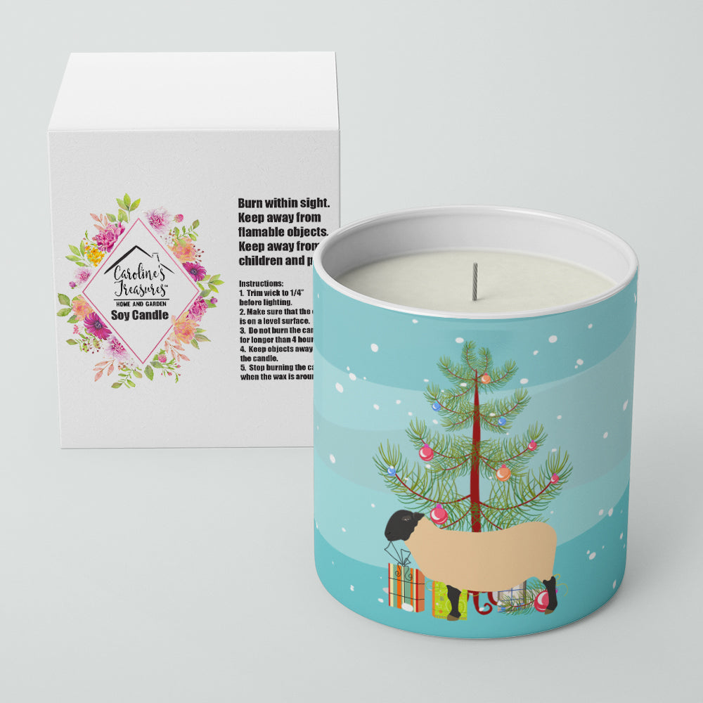Suffolk Sheep Christmas 10 oz Decorative Soy Candle - the-store.com
