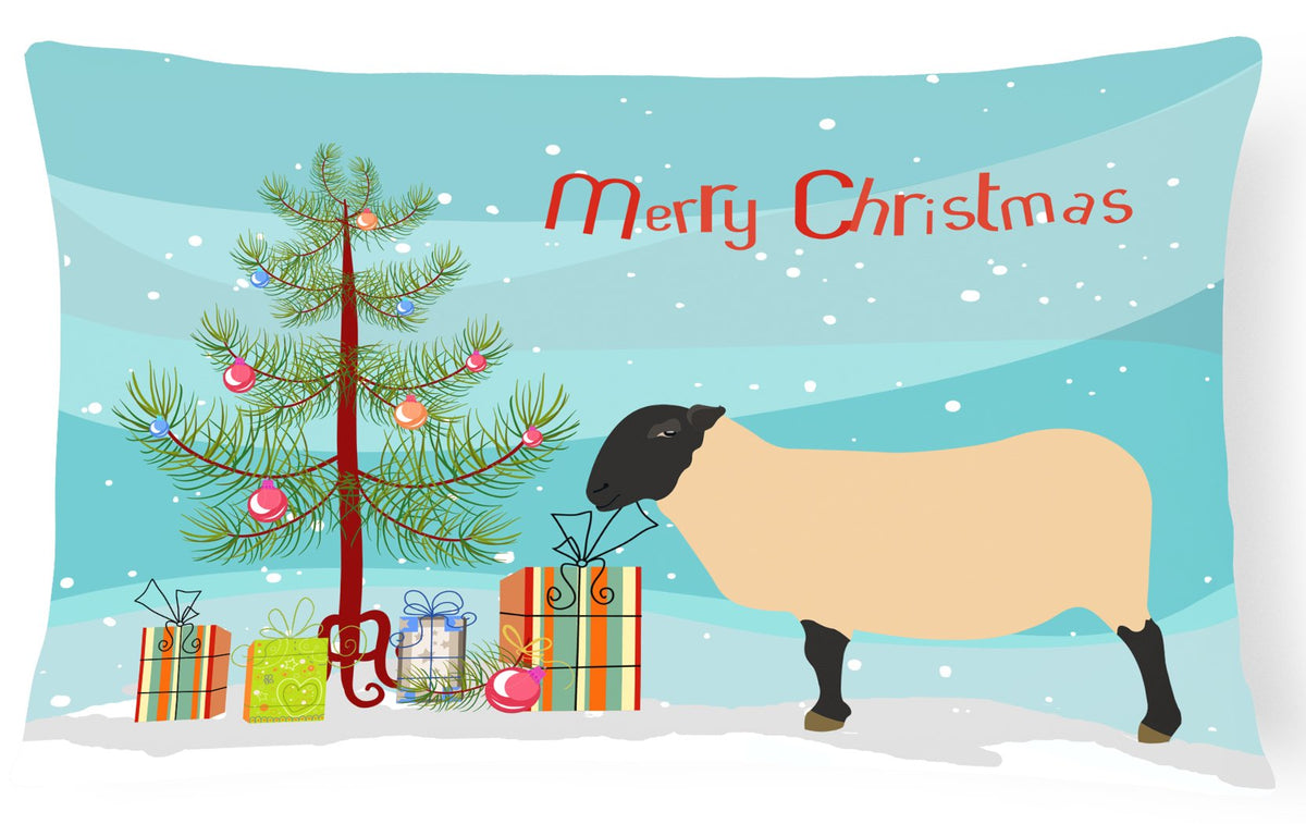 Suffolk Sheep Christmas Canvas Fabric Decorative Pillow BB9339PW1216 by Caroline&#39;s Treasures