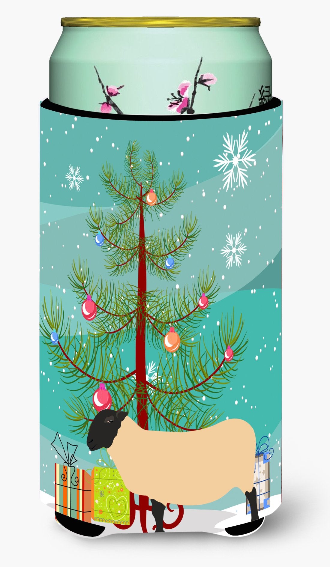 Suffolk Sheep Christmas Tall Boy Beverage Insulator Hugger BB9339TBC by Caroline&#39;s Treasures