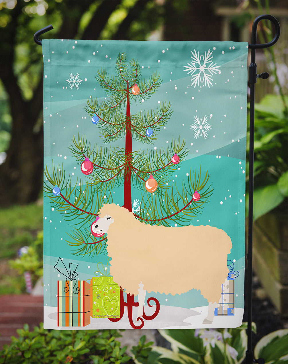 English Leicester Longwool Sheep Christmas Flag Garden Size BB9341GF