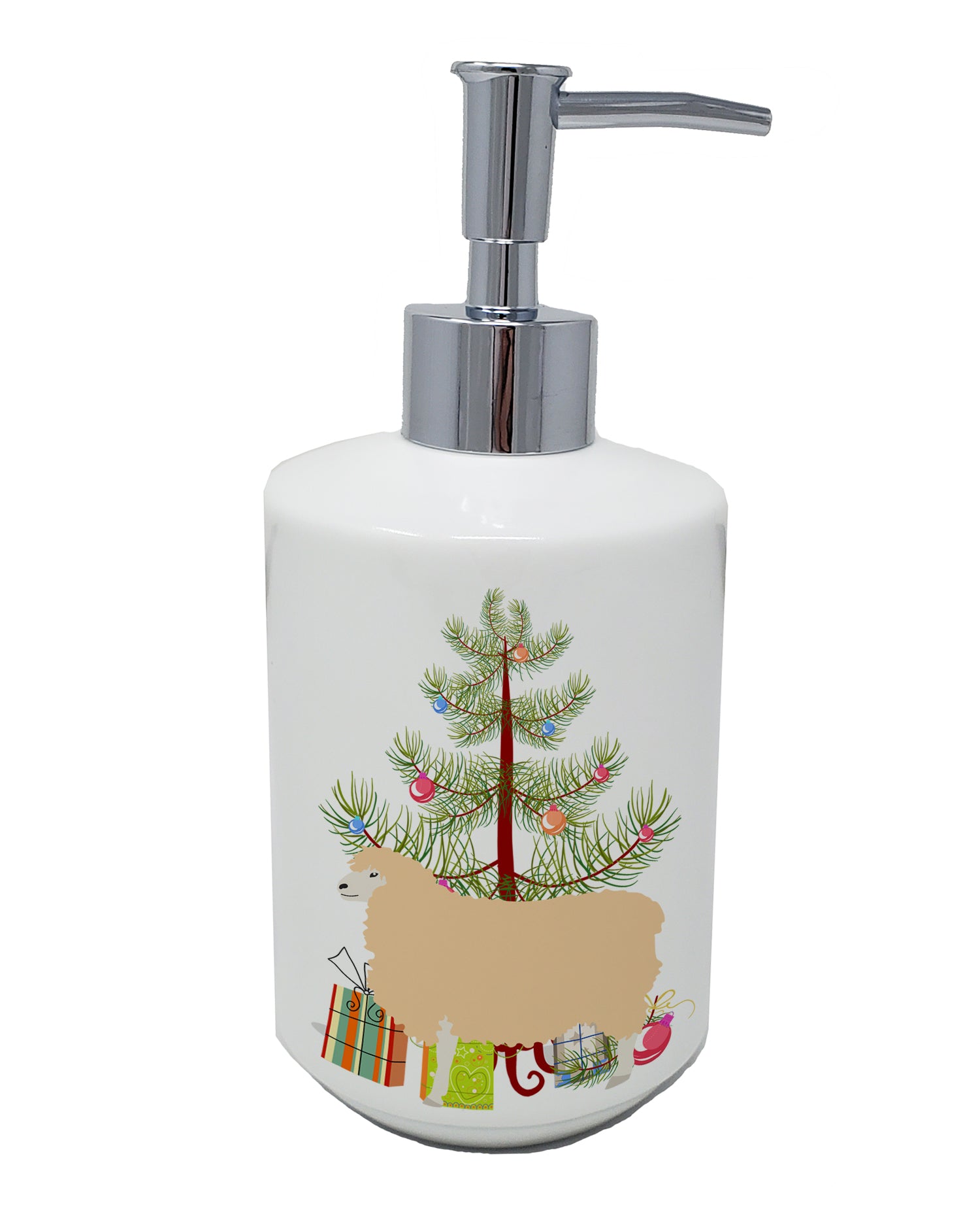 Buy this English Leicester Longwool Sheep Christmas Ceramic Soap Dispenser