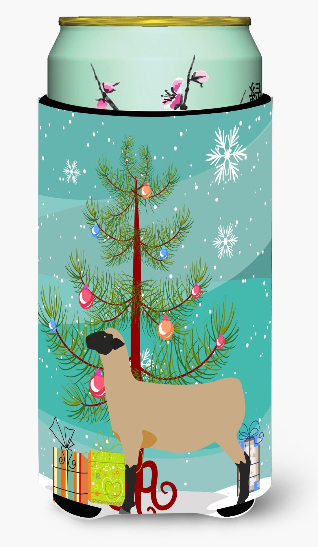 Hampshire Down Sheep Christmas Tall Boy Beverage Insulator Hugger BB9343TBC by Caroline&#39;s Treasures