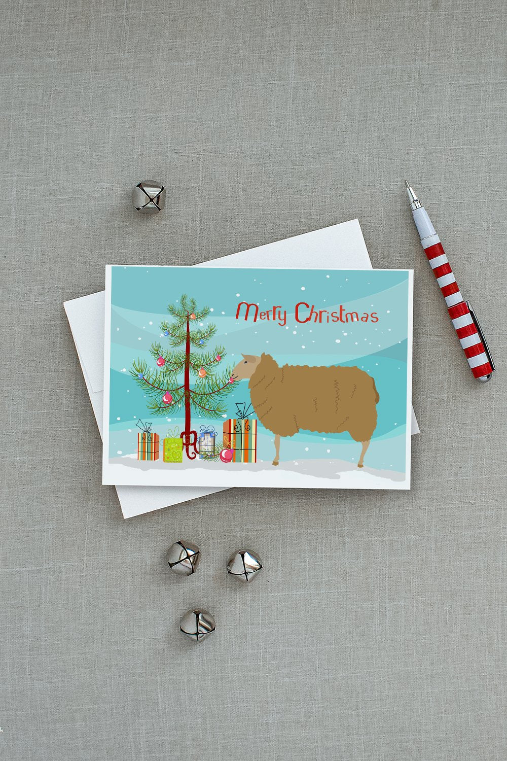 East Friesian Sheep Christmas Greeting Cards and Envelopes Pack of 8 - the-store.com