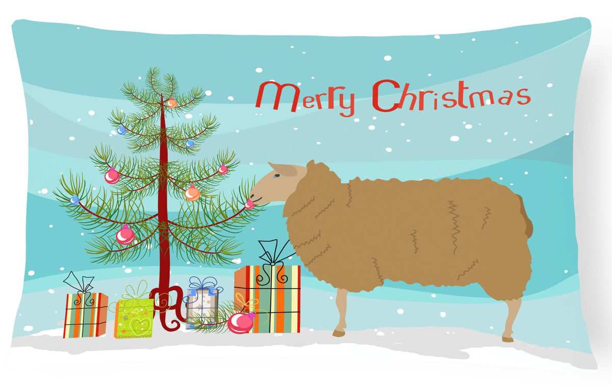 East Friesian Sheep Christmas Canvas Fabric Decorative Pillow BB9344PW1216 by Caroline&#39;s Treasures