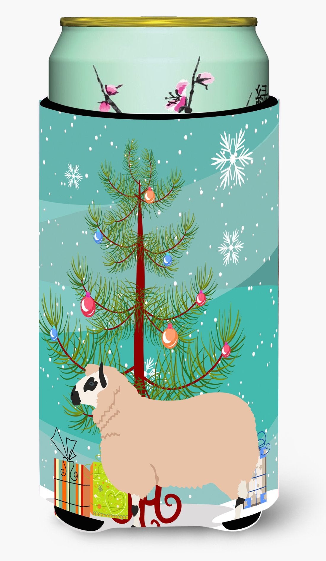 Kerry Hill Sheep Christmas Tall Boy Beverage Insulator Hugger BB9346TBC by Caroline's Treasures