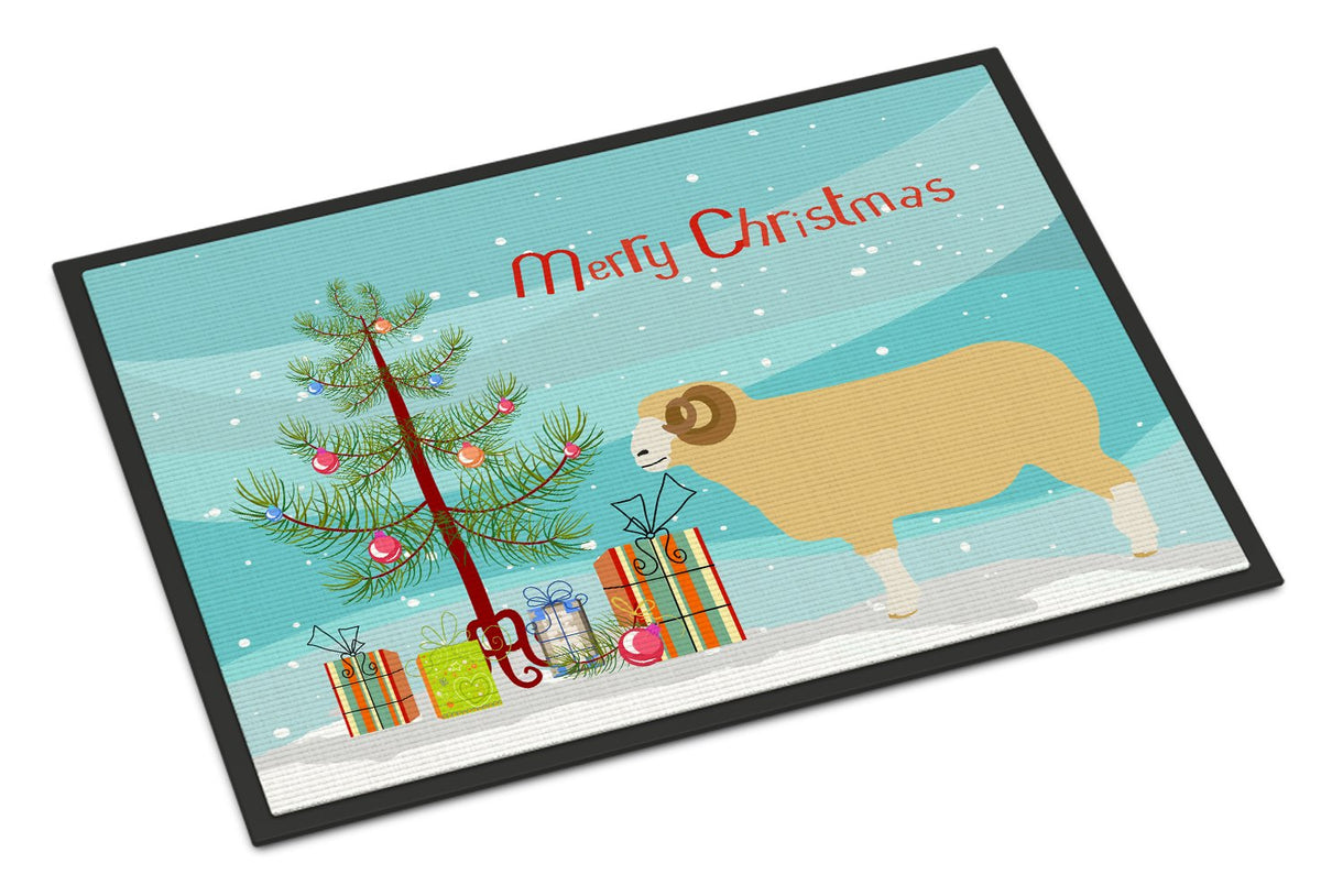 Horned Dorset Sheep Christmas Indoor or Outdoor Mat 24x36 BB9347JMAT by Caroline&#39;s Treasures