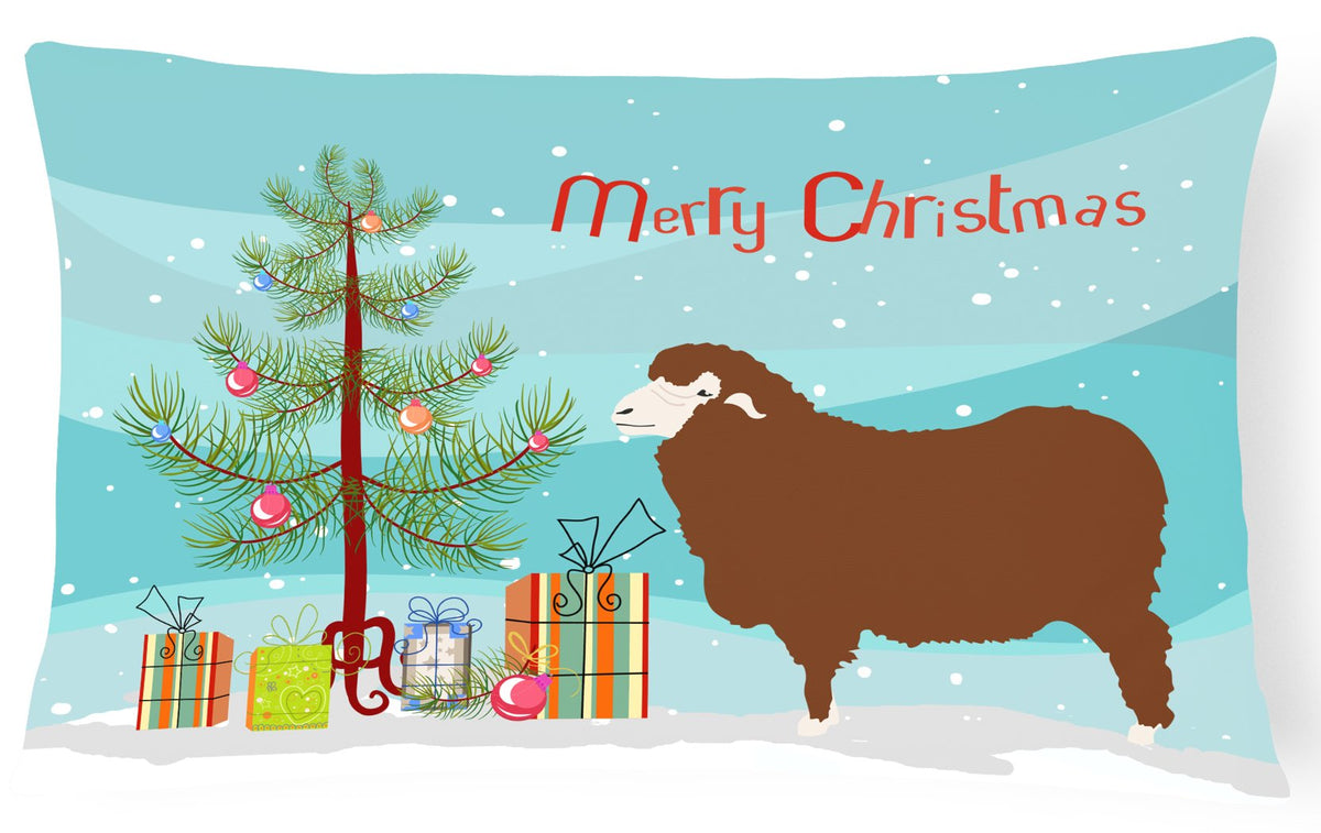 Merino Sheep Christmas Canvas Fabric Decorative Pillow BB9348PW1216 by Caroline&#39;s Treasures