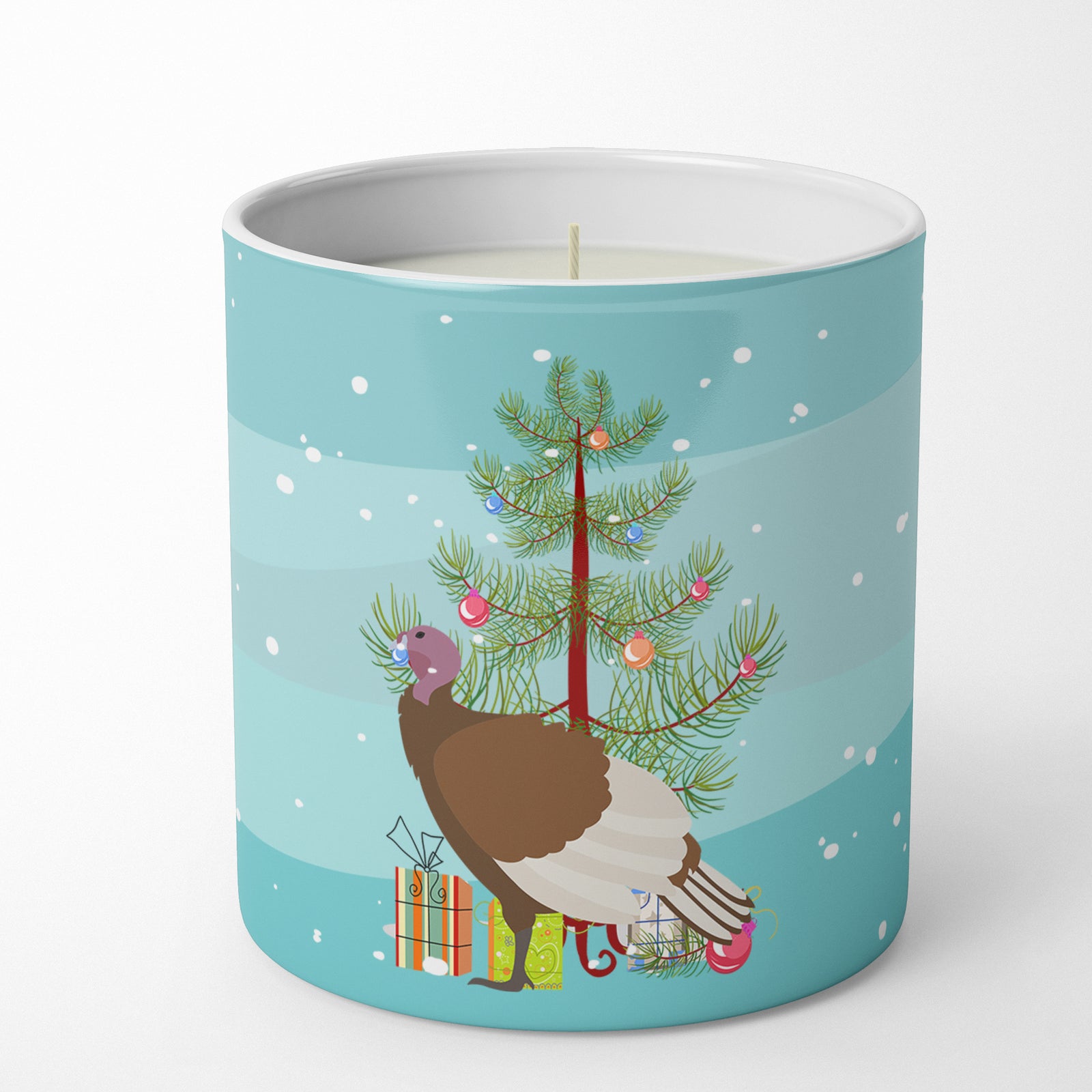 Caroline's Treasures Bourbon Red Turkey Hen Christmas 10 oz Decorative Soy Candle