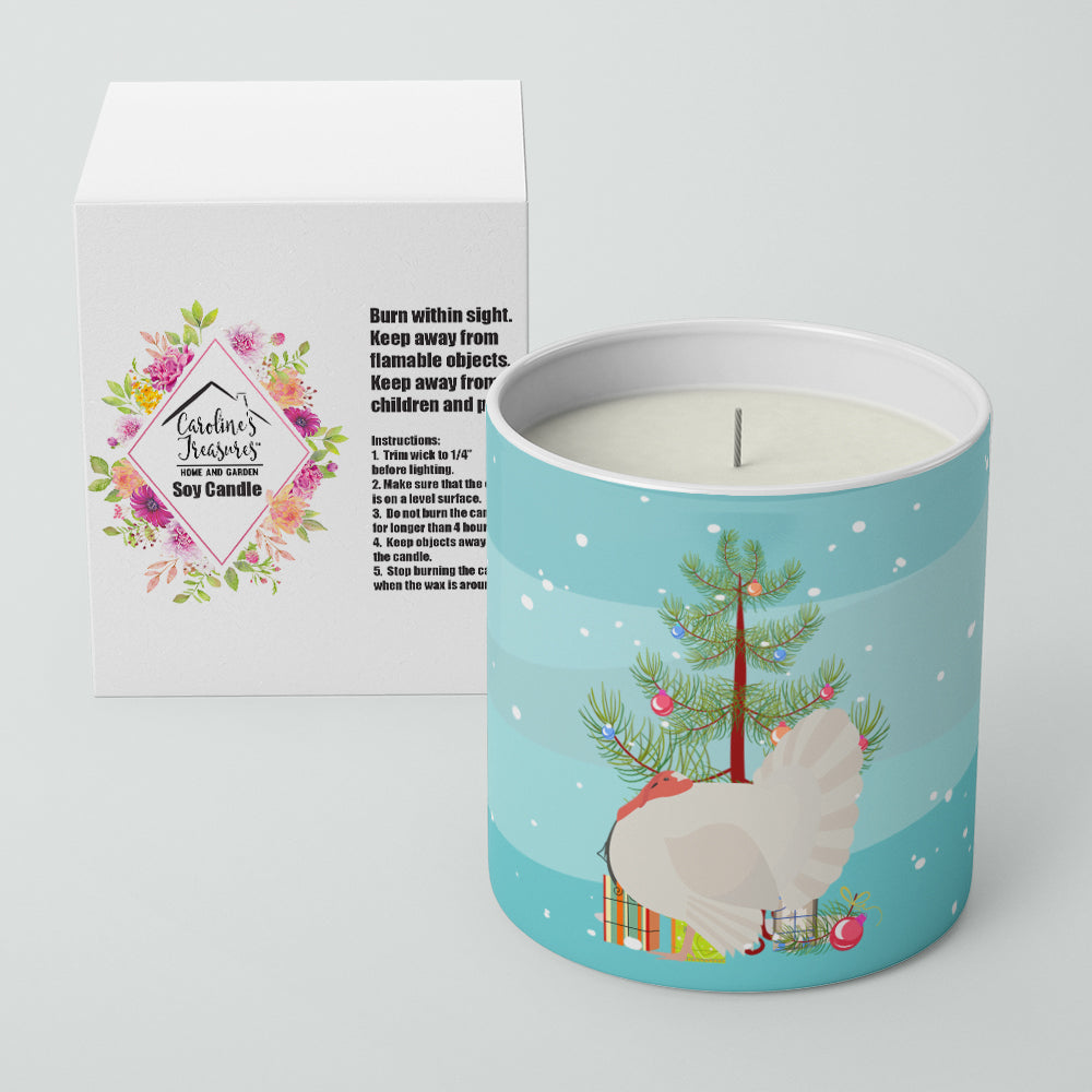 White Holland Turkey Christmas 10 oz Decorative Soy Candle - the-store.com