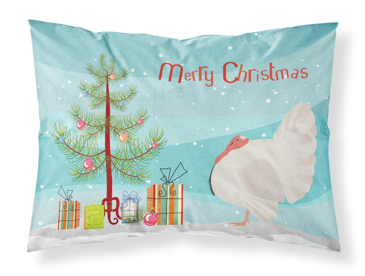 White Holland Turkey Christmas Fabric Standard Pillowcase BB9350PILLOWCASE by Caroline&#39;s Treasures