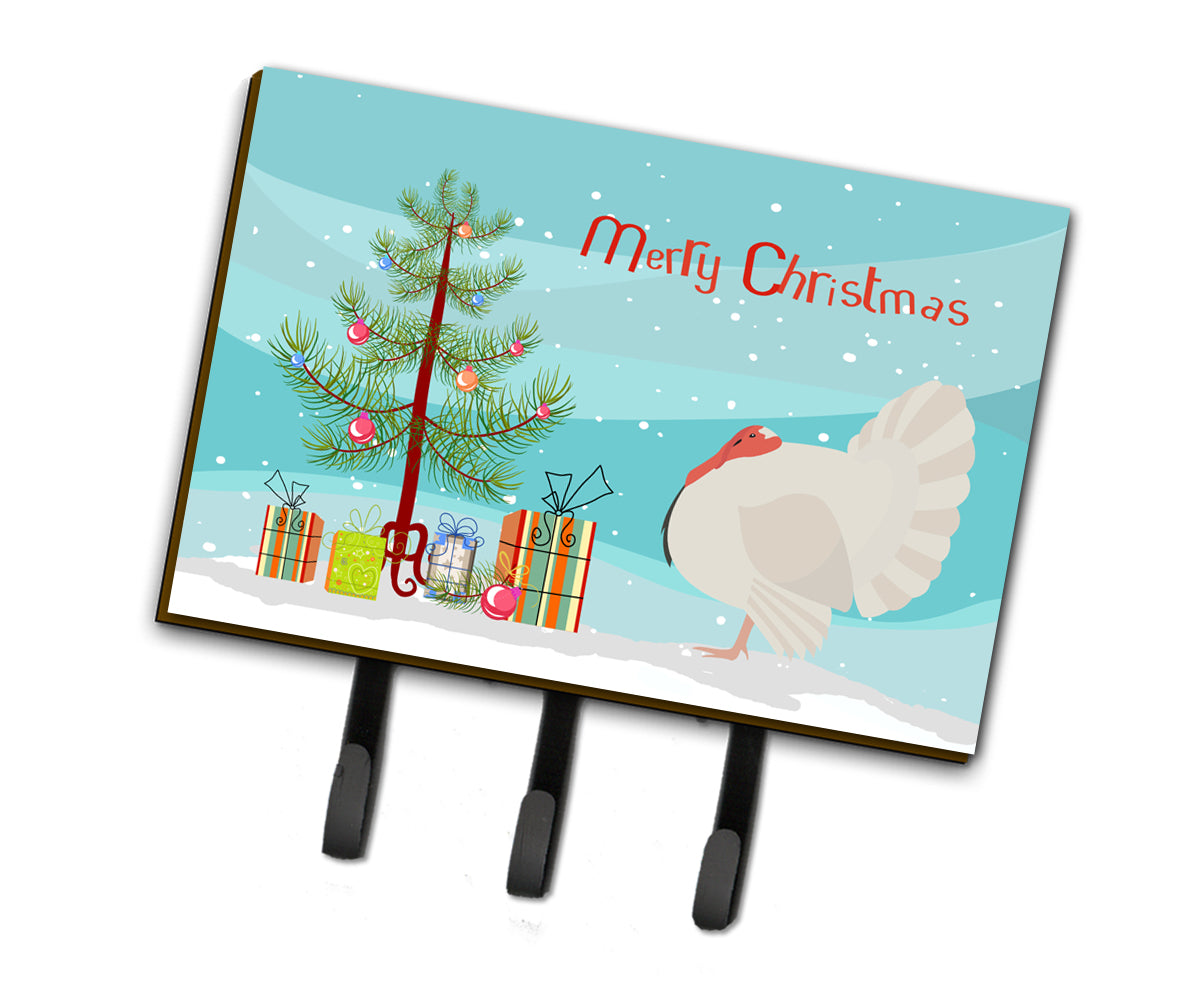 White Holland Turkey Christmas Leash or Key Holder BB9350TH68
