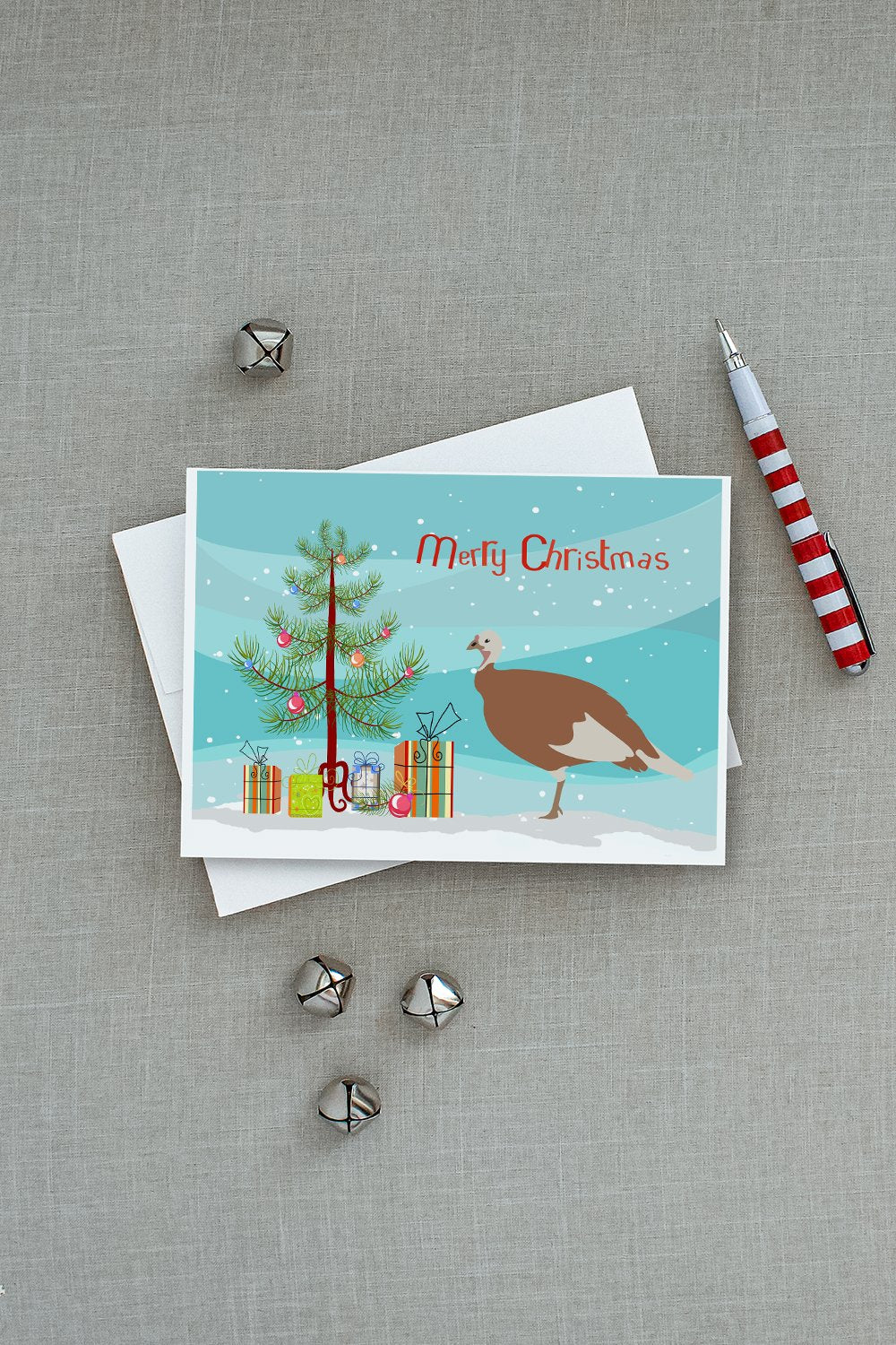Jersey Buff Turkey Hen Christmas Greeting Cards and Envelopes Pack of 8 - the-store.com