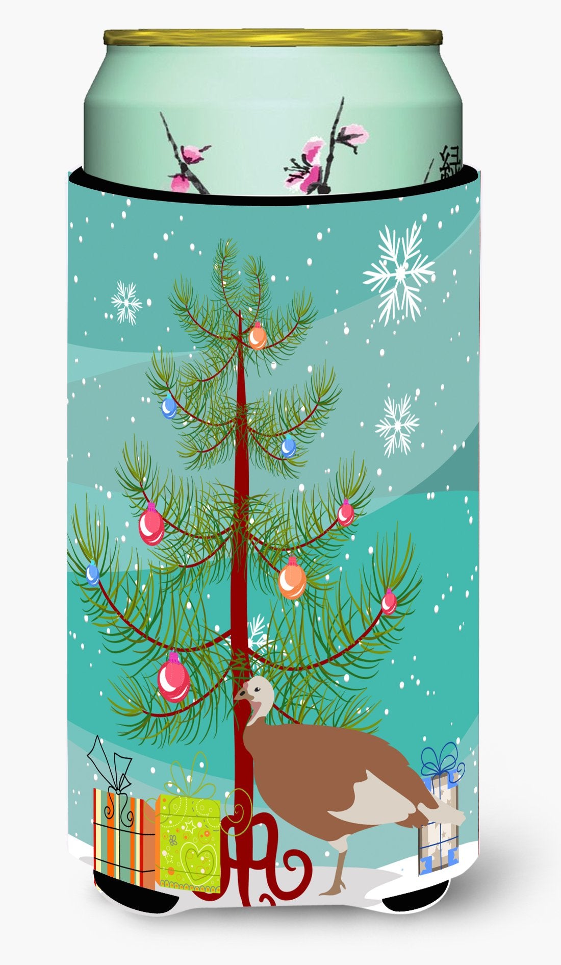 Jersey Buff Turkey Hen Christmas Tall Boy Beverage Insulator Hugger BB9351TBC by Caroline&#39;s Treasures