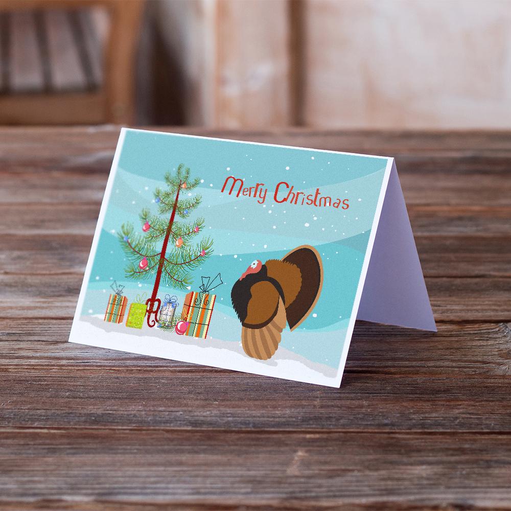 Bronze Turkey Christmas Greeting Cards and Envelopes Pack of 8 - the-store.com
