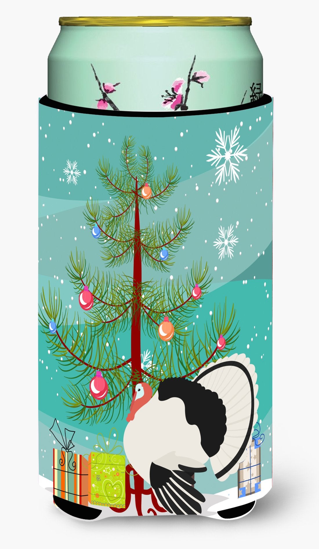 Royal Palm Turkey Christmas Tall Boy Beverage Insulator Hugger BB9355TBC by Caroline&#39;s Treasures