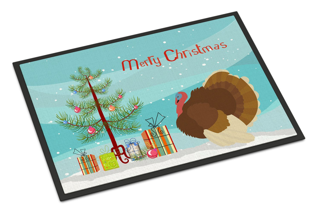 French Turkey Dindon Christmas Indoor or Outdoor Mat 24x36 BB9357JMAT by Caroline&#39;s Treasures