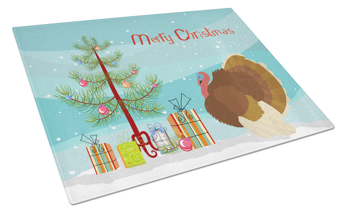 French Turkey Dindon Christmas Glass Cutting Board Large BB9357LCB by Caroline&#39;s Treasures