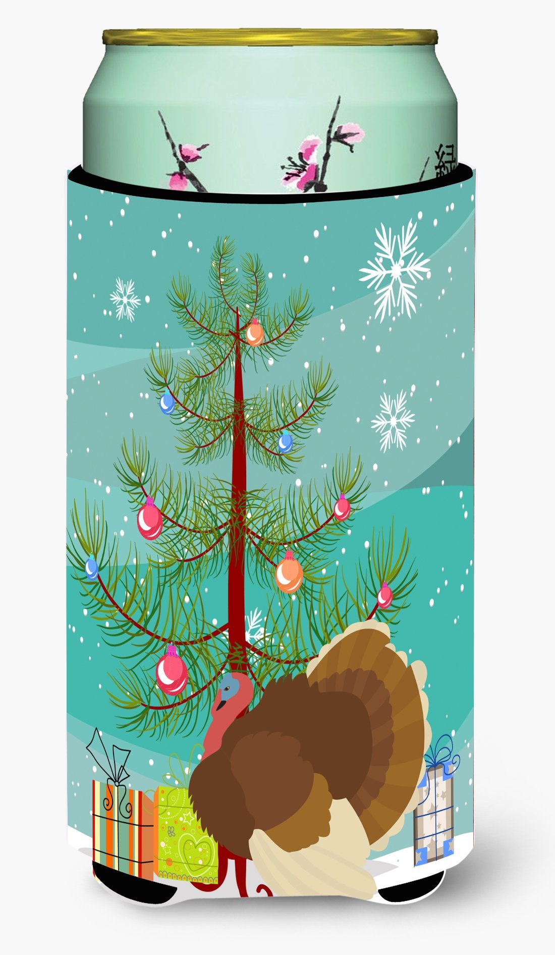 French Turkey Dindon Christmas Tall Boy Beverage Insulator Hugger BB9357TBC by Caroline&#39;s Treasures