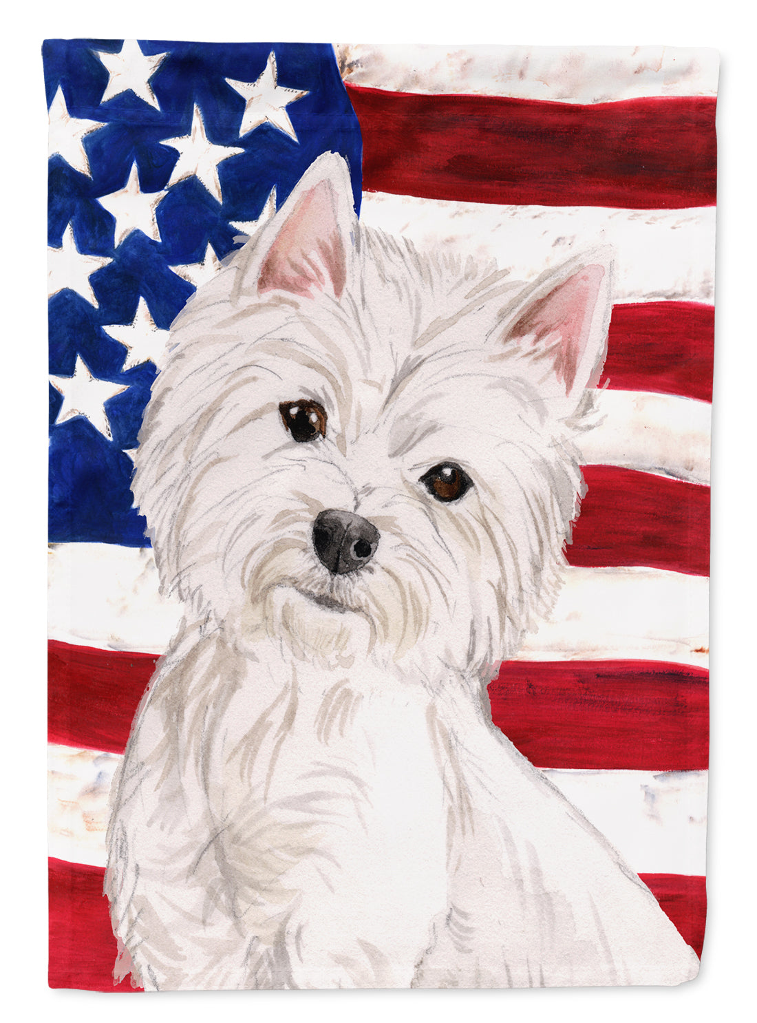 Westie Patriotic Flag Canvas House Size BB9359CHF  the-store.com.
