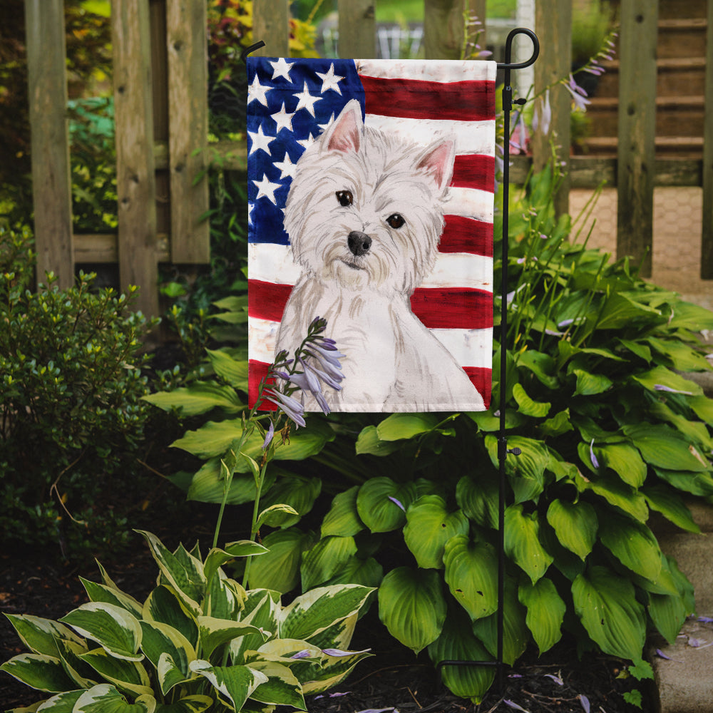 Caroline's Treasures Westie Patriotic Garden Flag - Outdoor Decorative Yard Flag BB9359GF