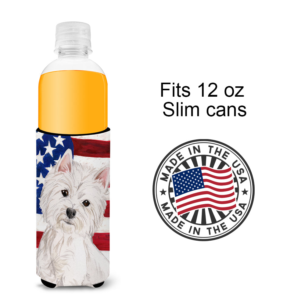 Westie Patriotic  Ultra Hugger for slim cans BB9359MUK