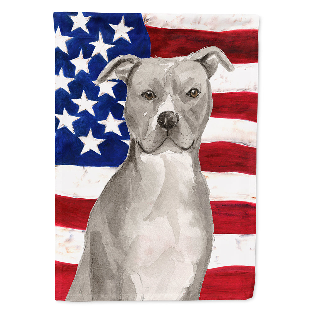 Staffordshire Bull Terrier Patriotic Flag Canvas House Size BB9360CHF