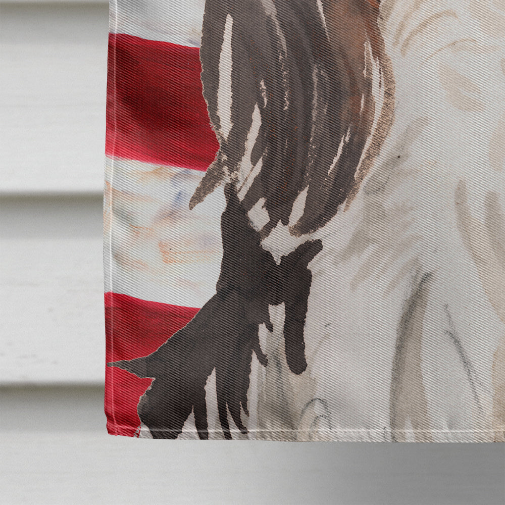Tricolor Cavalier Spaniel Patriotic Flag Canvas House Size BB9367CHF