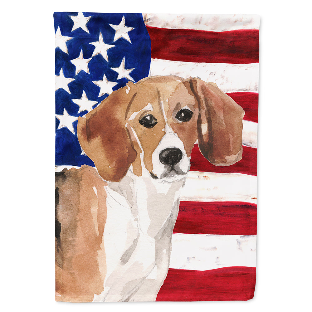 Beagle Patriotic Flag Canvas House Size BB9369CHF