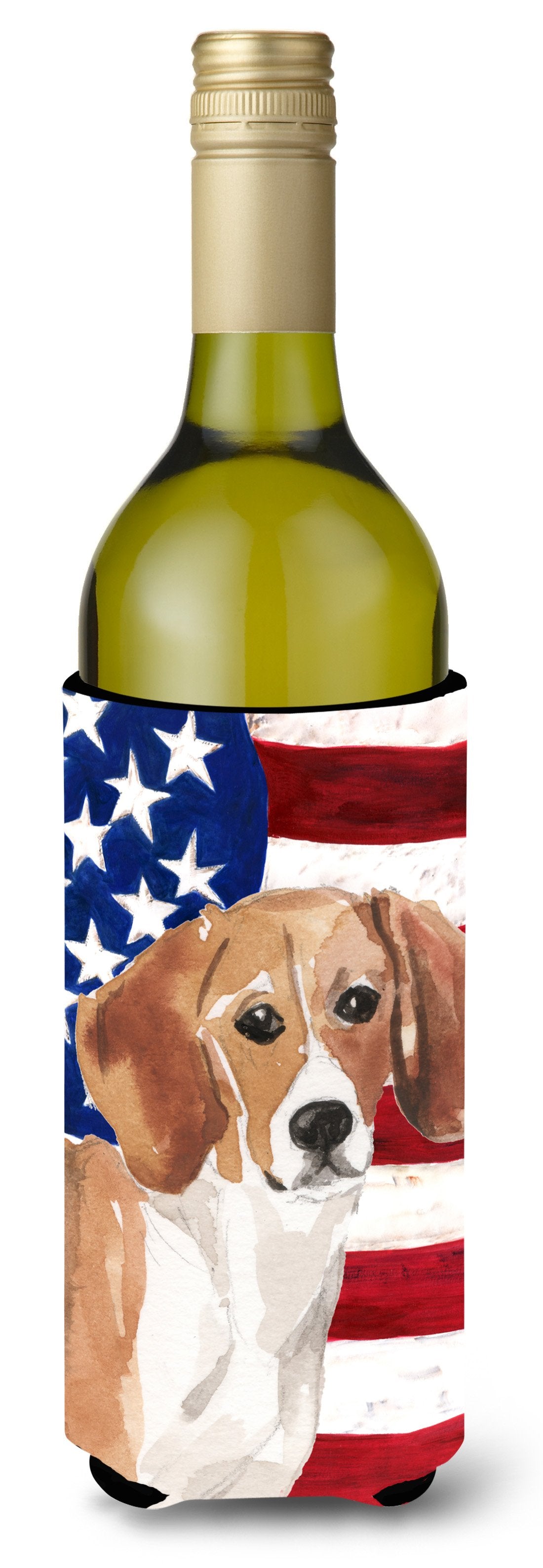 Beagle Patriotic Wine Bottle Beverge Insulator Hugger BB9369LITERK by Caroline&#39;s Treasures