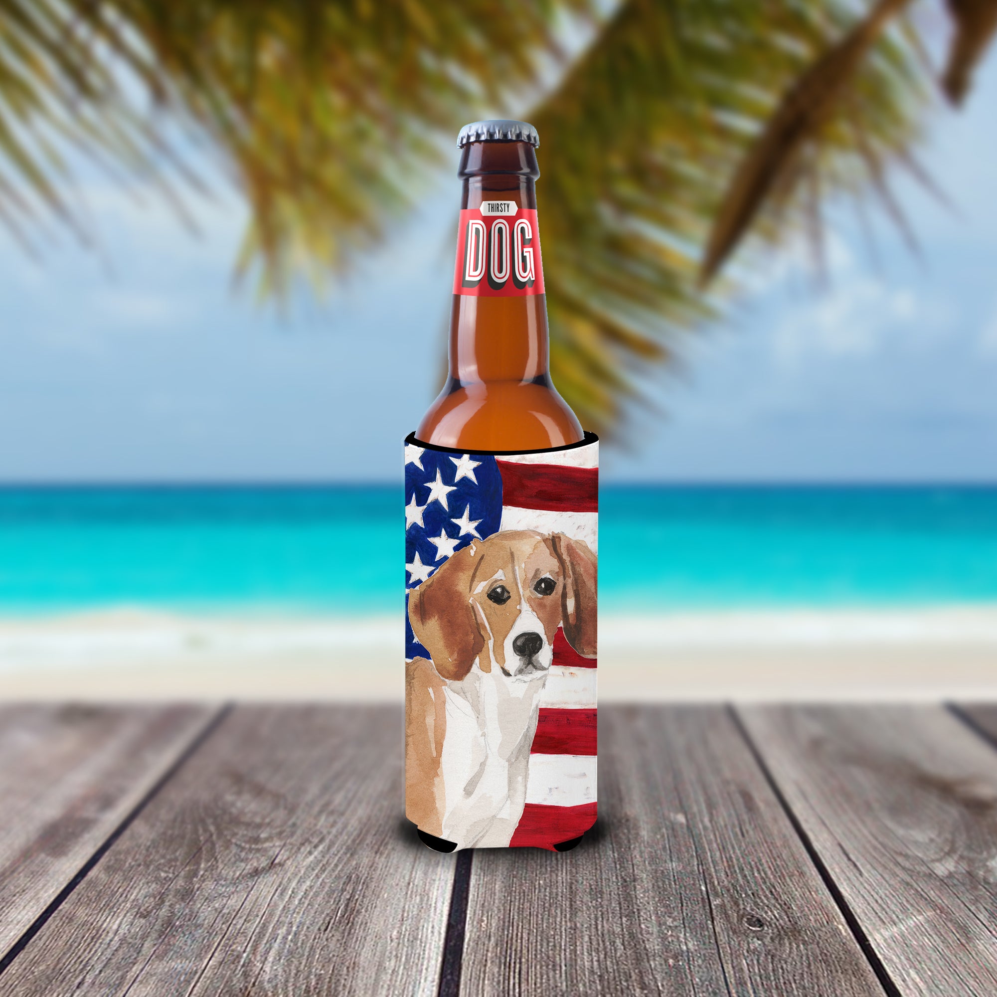 Beagle Patriotic  Ultra Hugger for slim cans BB9369MUK  the-store.com.
