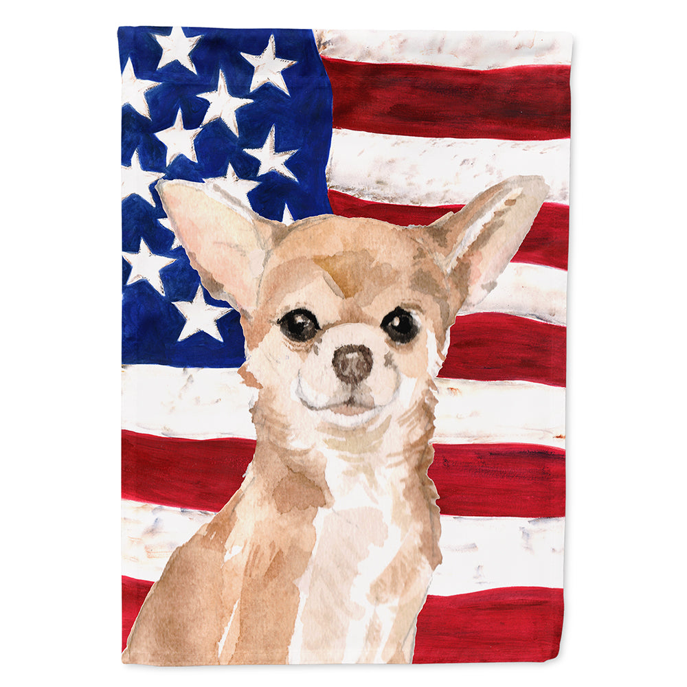 Chihuahua Patriotic Flag Canvas House Size BB9376CHF