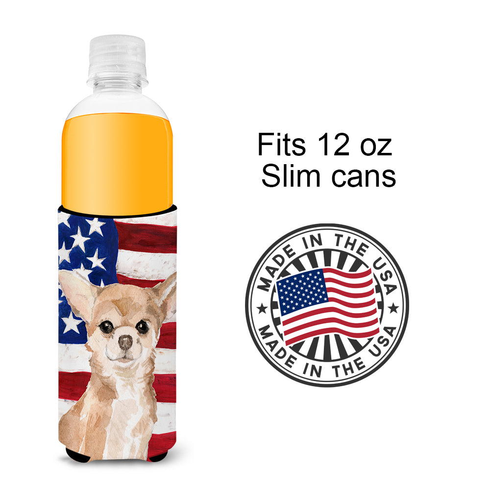 Chihuahua Patriotic  Ultra Hugger for slim cans BB9376MUK  the-store.com.