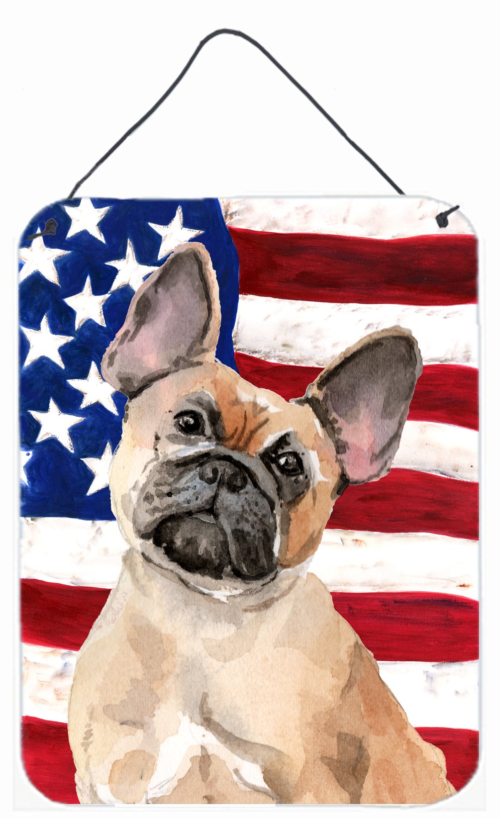 Fawn French Bulldog Patriotic Wall or Door Hanging Prints BB9382DS1216 by Caroline's Treasures
