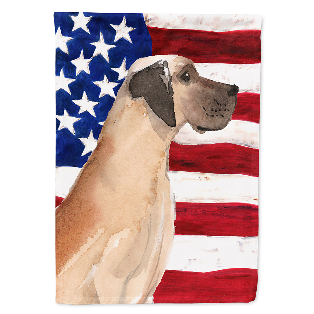 Fawn Natural Great Dane Patriotic Flag Canvas House Size BB9384CHF  the-store.com.