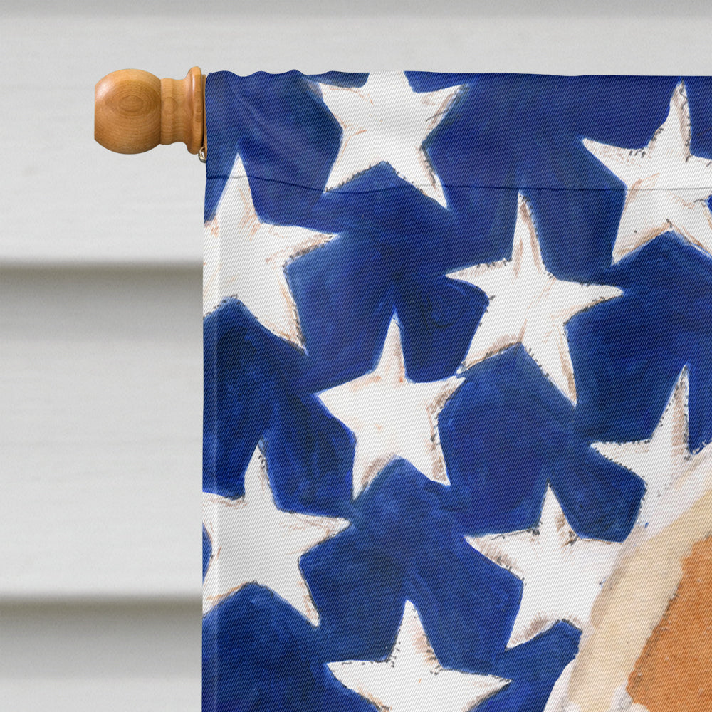 Yellow Labrador #2 Patriotic Flag Canvas House Size BB9388CHF  the-store.com.