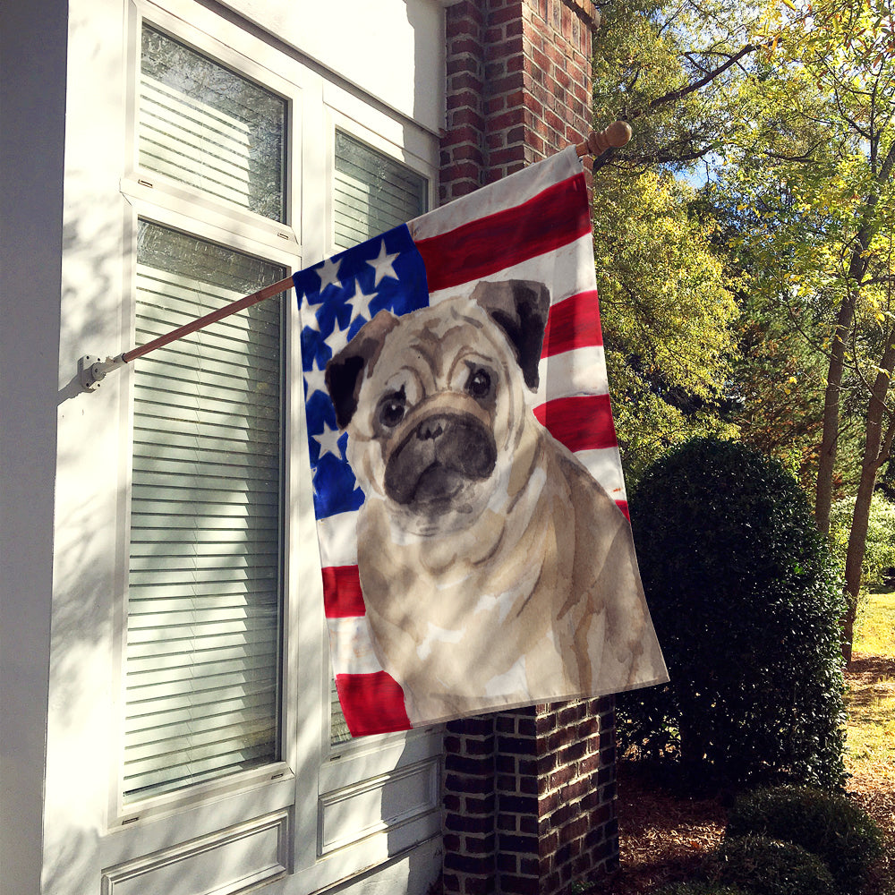 Fawn Pug Patriotic Flag Canvas House Size BB9391CHF