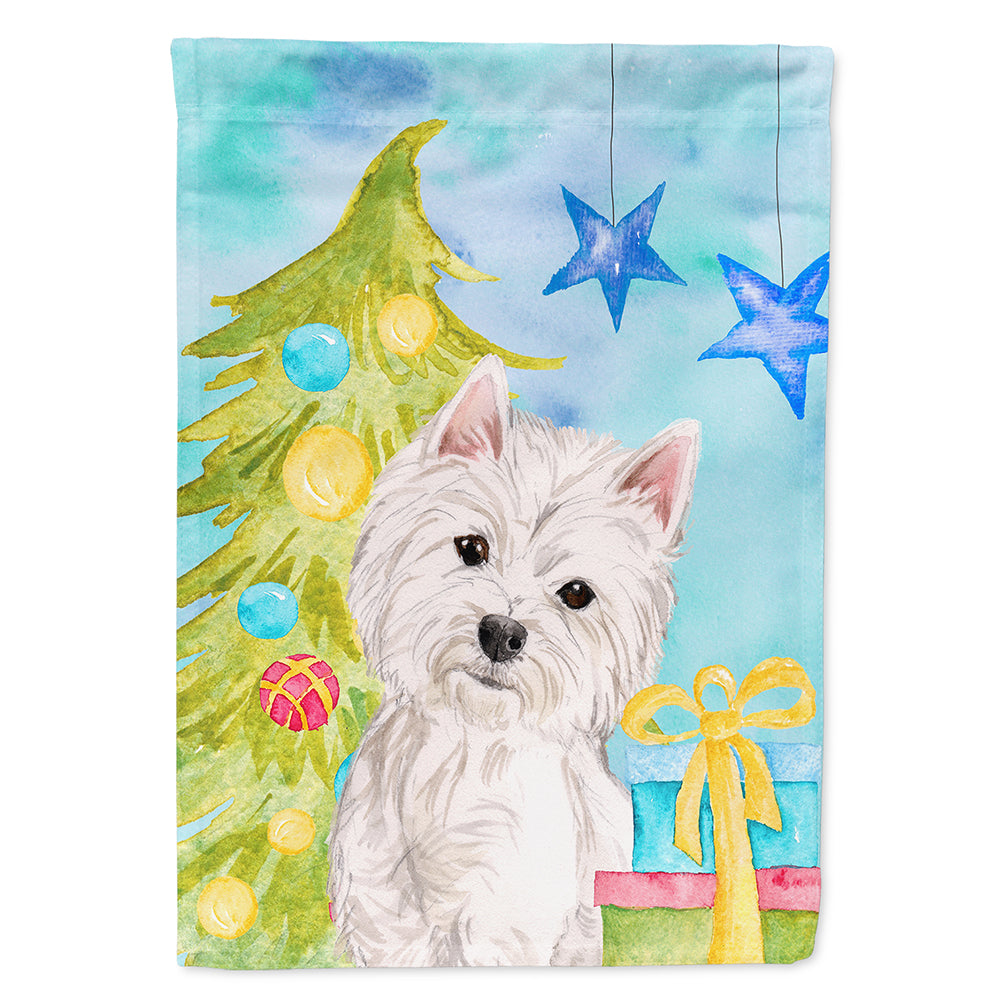 Westie Christmas Flag Canvas House Size BB9394CHF