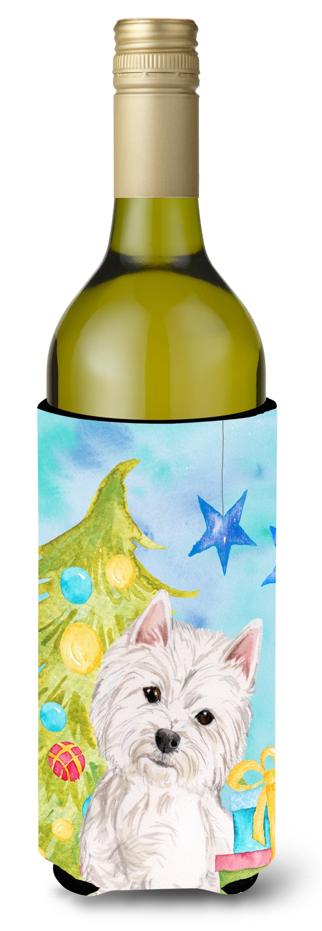 Westie Christmas Wine Bottle Beverge Insulator Hugger BB9394LITERK by Caroline's Treasures